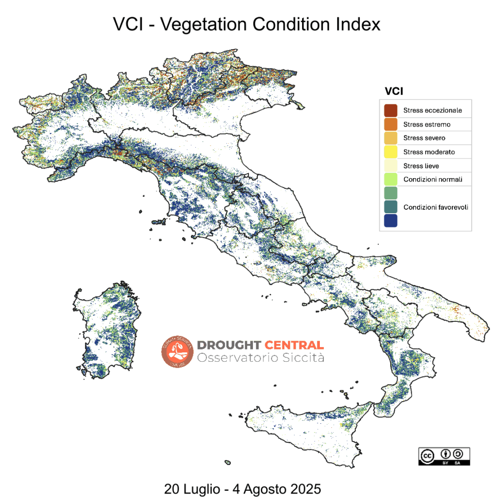 VCI index seconda metà di Luglio