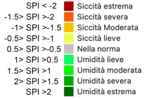 Legenda Indice SPI - 9 classi