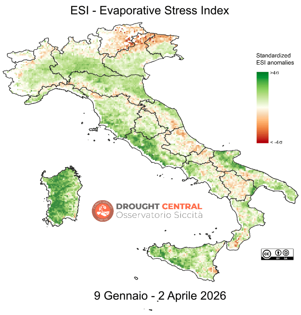 Evaporative Stress Index 12 settimane - Marzo 2026